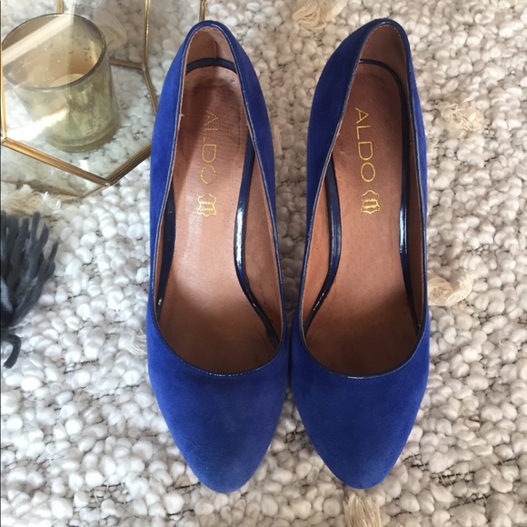 Aldo Shoes - Cobalt Blue Suede Leather Heels